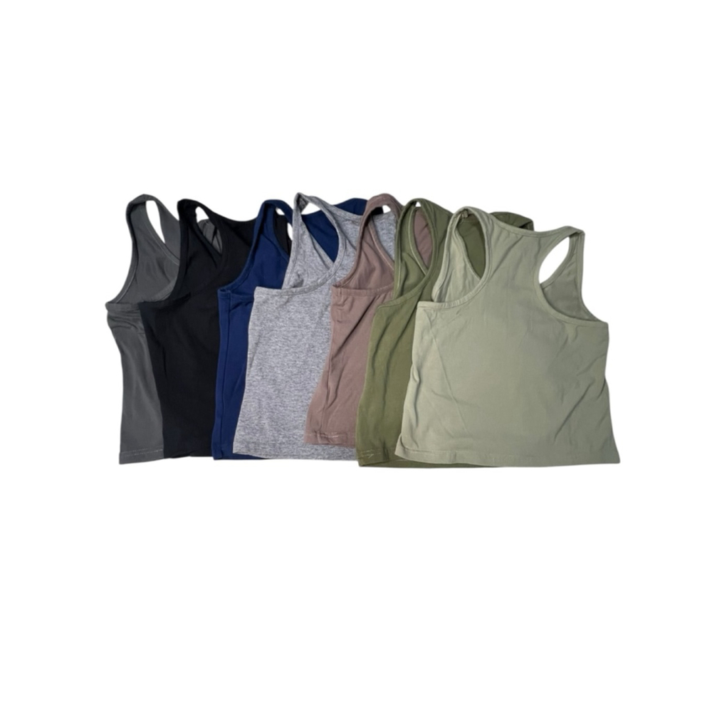 Bundle Of Seven Cropped Razorback Basic Solid Neu… - image 7